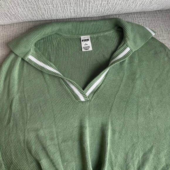 Green Sweater with Collar - Picture 2 of 3